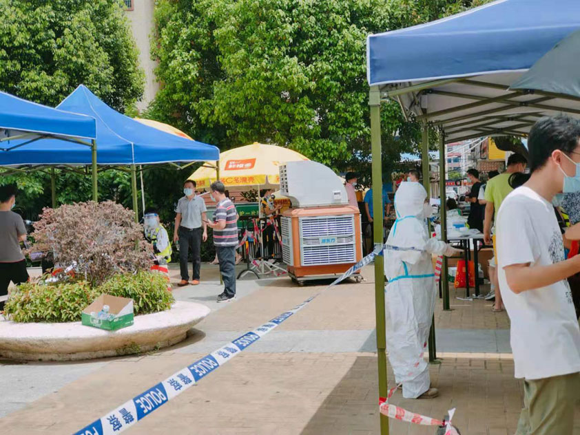 高溫抗疫，逆行而上，移動(dòng)水冷空調(diào)持續(xù)助力抗疫一線送清涼